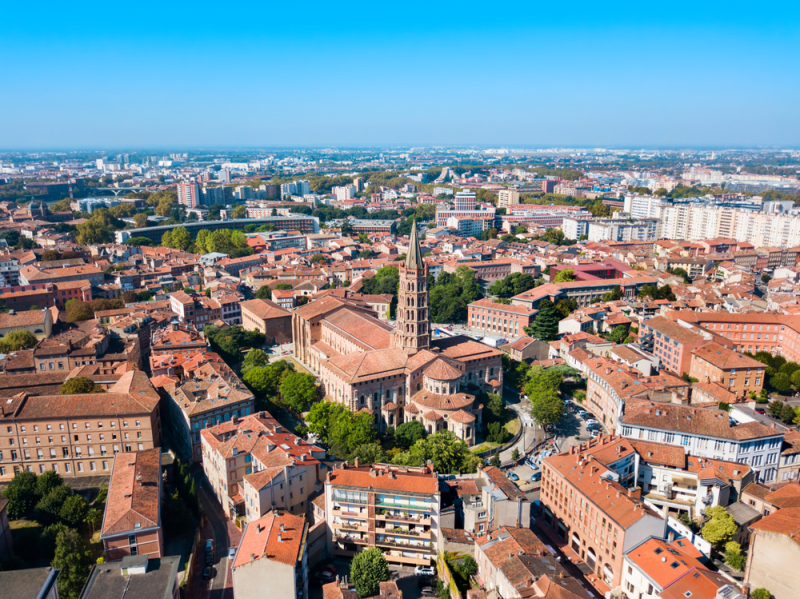 Plafond loyer Pinel 2022 – Vue aérienne sur la ville de Toulouse