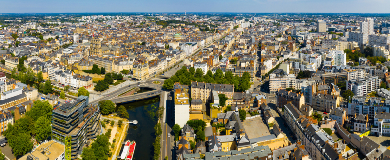 Zone B1 – Vue aérienne sur la ville de Rennes