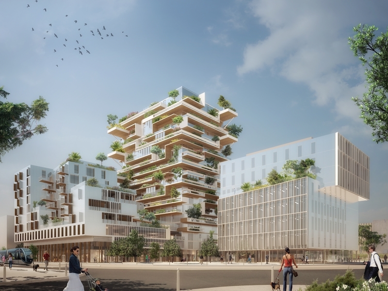 Immobilier écologique - Projection 3D d’un programme immobilier neuf en bois à Bordeaux
