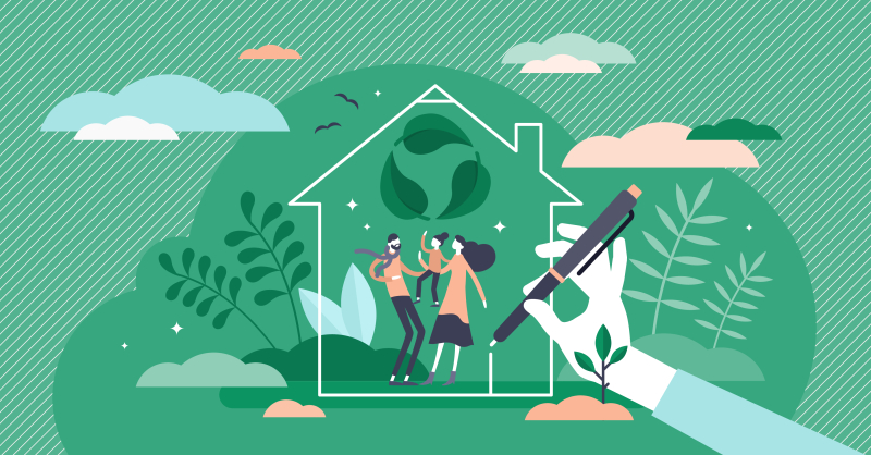 immobilier durable – une famille réalise son projet de vivre dans une maison bas carbone