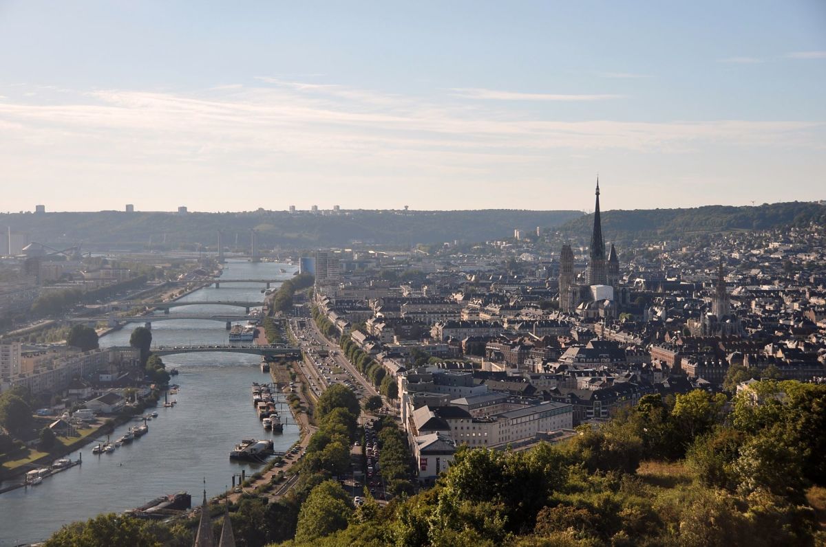 Loi Pinel Plus Rouen – vue aérienne sur la ville de Rouen